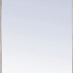 Elegant Decor Monet 32" x 24" Rectangle Metal Frame Mirror in Silver MR4073S