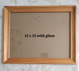 11 Assorted Wooden Picture Frames with Glass