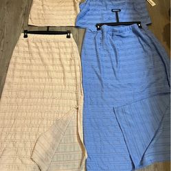 Women's Ruffle Cami and Maxi Skirt Set, L