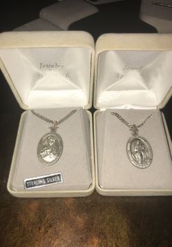 Sterling silver medals- St.Peter/ St. John
