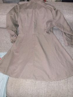 Plaid Dress Beige