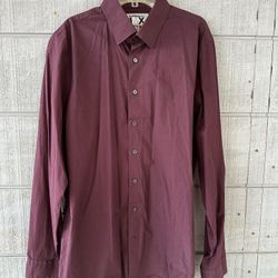 Men’s Express Fitted Long Sleeve Dress Shirt Size Medium 