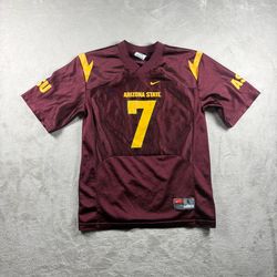 Nike Arizona State Sun Devils ASU #7 Football Jersey Youth S 8/10 Red NCAA #2B