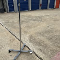 LIKE NEW ROLLING IV POLE SUPPORTS TWO IV BAGS