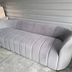 Brand New Grey Velvet Couch