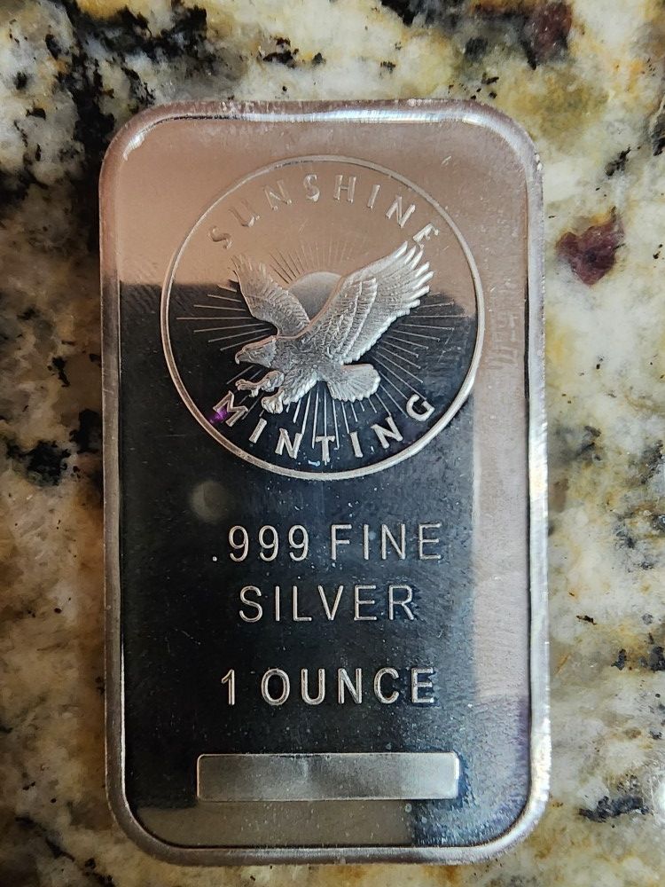 Pure 1 Oz Silver Bar .99 Silver