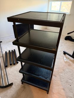 Moving sale heavy duty metal entertainment shelf
