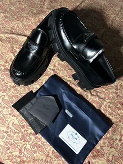 Prada Black Chunky Loafers (Open Box) – New Condition Size: 11