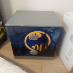 Batman themed bookcase and end table