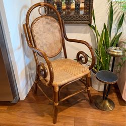 Vintage Bentwood Rattan and Cane Chair