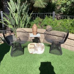 Vintage Mid Century Warren Platner Patio Chairs 