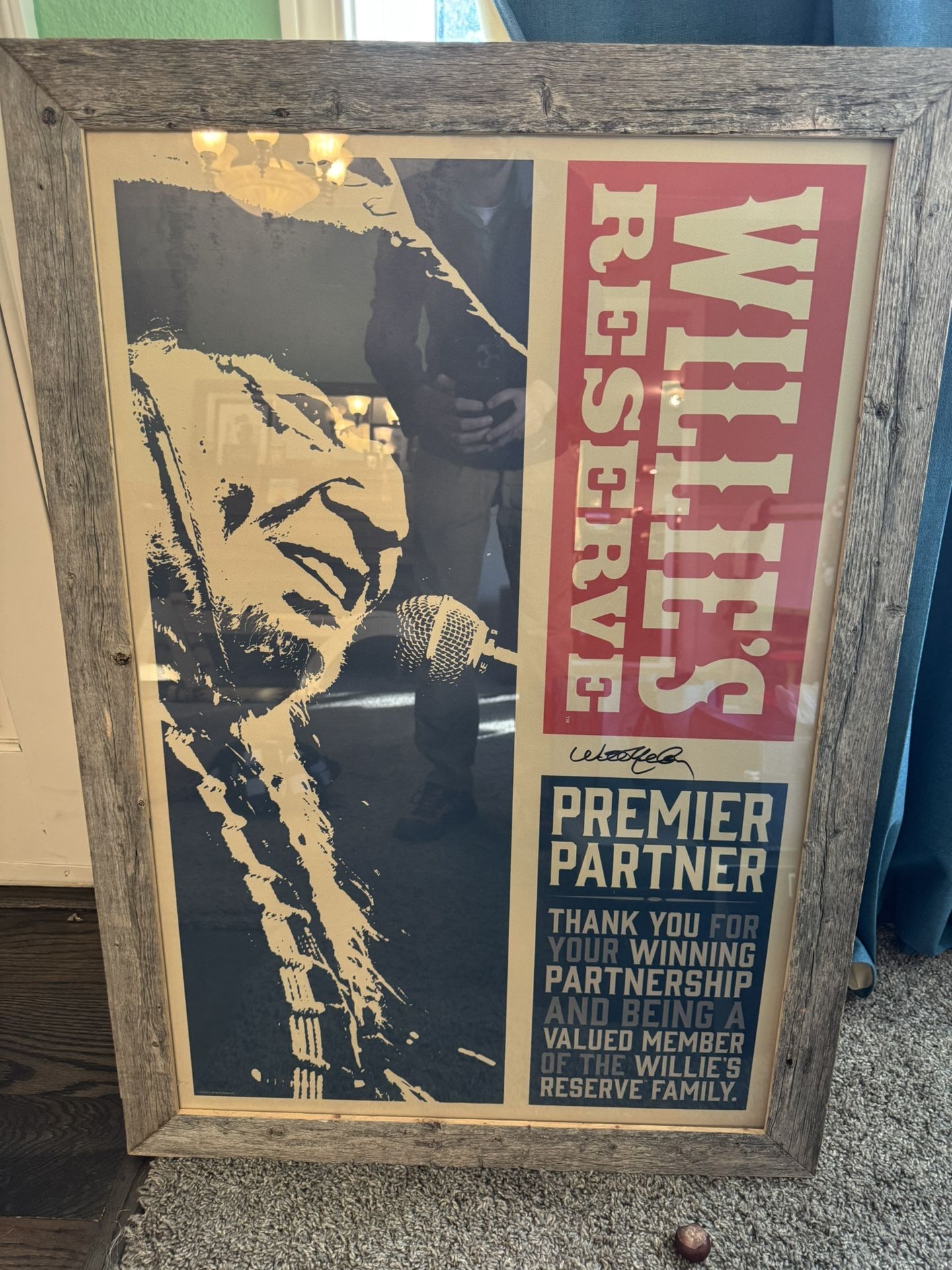 Autographed Willie Nelson Poster - 28x40 Frame - $150 OBO