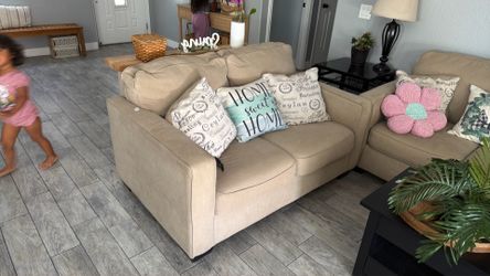 Cream sofa living room