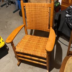 restored  rocker and oak chair 