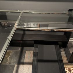 Corner Glass Office Desk( Like New) 