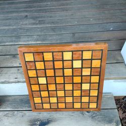 Beautiful Handcrafted Wooden Chess/Checkerboard