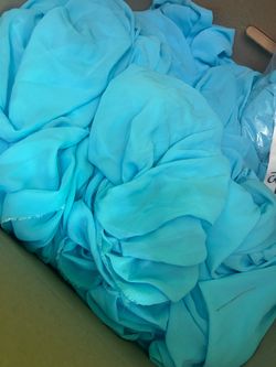 Light blue event curtains
