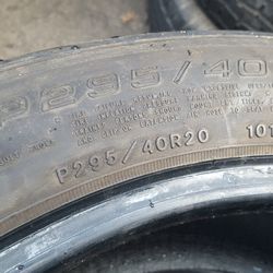295 40 20 PIRELLI USED TIRES PAIRS DODGE CHALLENGER CHARGER CHYSLER 300 CHEVY SILVERADO DODGE RAM LIGHTNING TRAILBLAZER SS F150 1500