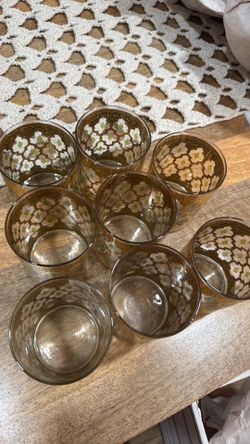 Vintage Culver 22K Gold Decorated Glass Tumblers – Set of 8