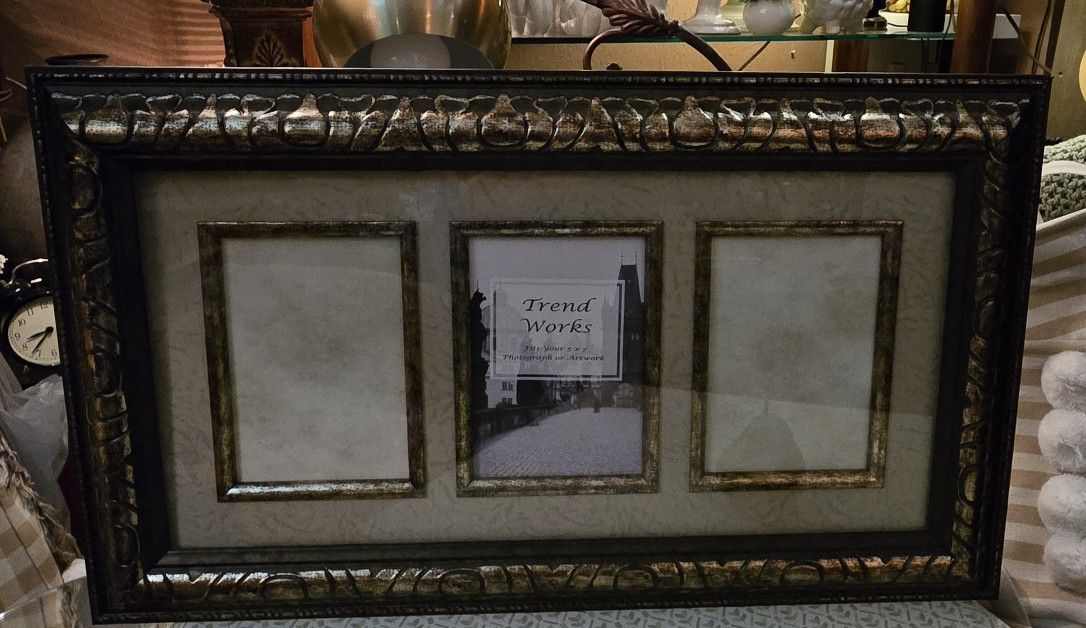New...Triple Picture Frame 24 X 14