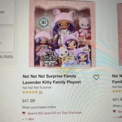 Na Na Na Surprise Family Lavender Kitty Family Playset