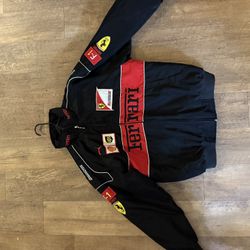 Ferrari F1 Racing Jacket – Medium – Black/Red Sponsor Edition
