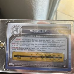 Mackenzie Gore Baseball Card 