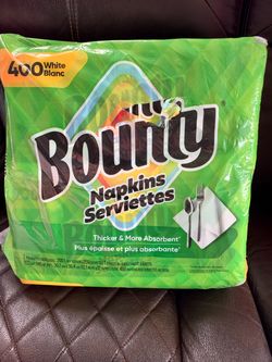 Bounty White Napkins 400 Count