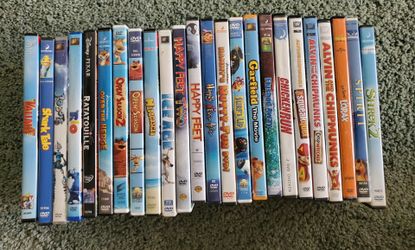Animated DVD Collection – 24 Movies (Shrek, Ice Age, Ratatouille, Alvin & More)