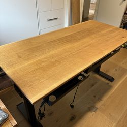 Standing Desk. Motorized. Custom White Oak.