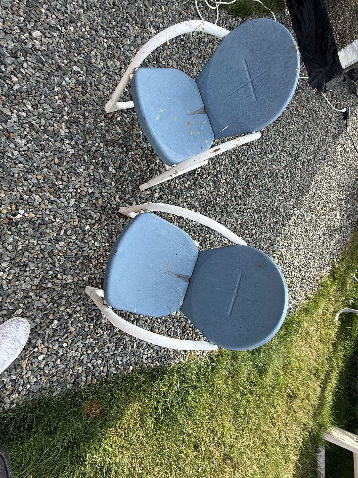 Antique Metal Yard Chairs For Kids 1930s