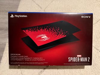 Original Playstation 5 PS5 Disc Console Cover Plates Spider-Man 2 Limited Edition Red and Black