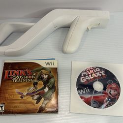 Nintendo Wii Link's Crossbow Training Super Mario Galaxy and Zapper Gun. READ DESCRIPTION!