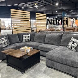 🍄 Ballinasloe 3 Piece Sectional | Gray Color | Amor | Loveseat | Couch | Sofa | Sleeper| Living Room Furniture| Garden Furniture | Patio Furniture