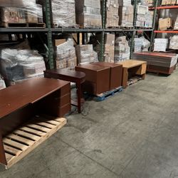 FREE Office Furniture - Must Take All 10 Items - Desks, File Cabinets, Storage Cabinets And Bookshelf 
