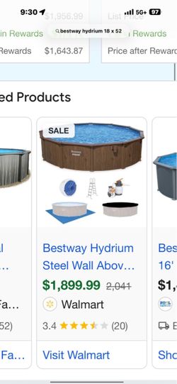 New! Bestway Hard side pool 18x52