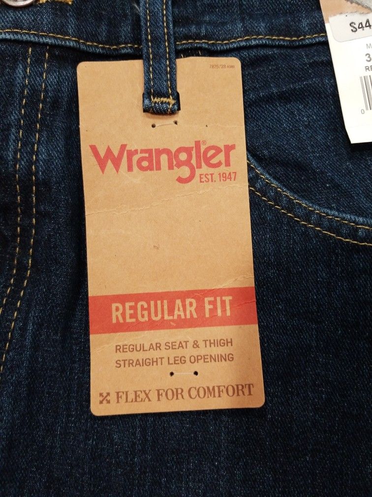*NEW* Wrangler Mens Jeans Regular Fit 34x32