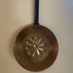 Copper Long Handled Fireplace Pan