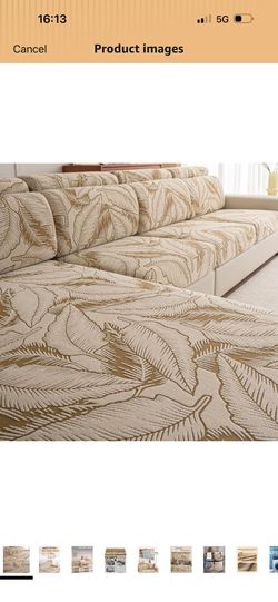 Brand New   Sofa Cover Washable Sectional Couch Covers Sofa Slipcovers for 2 Cushion Couch Pet Friendly L Shaped Couch Protector Leaf Printed Covers f