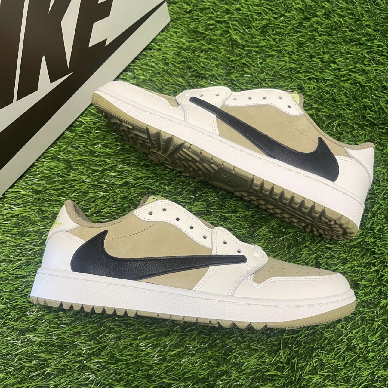 Jordan 1 Retro Low Golf Travis Scott Neutral Olive