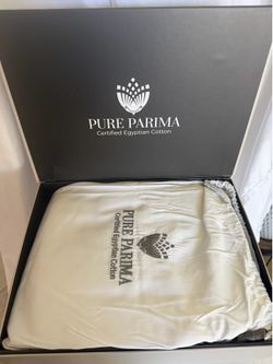 BNIB Pure Parima Twin Sheet Set, Certified Egyptian Cotton