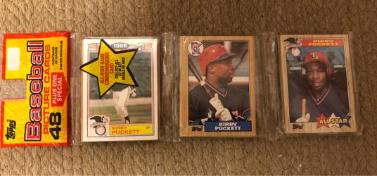 Kirby Puckett 1987 Topps on all 3 Panels Rack Pack