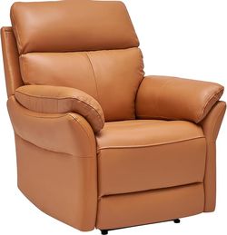 AIRSKY Genuine Leather Recliner Chair, Top Grain Leather, Italian Water-Washing Process, Wall