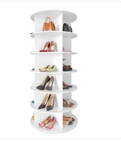 6 Tier Rotating Shoe Rack Tower, New in box