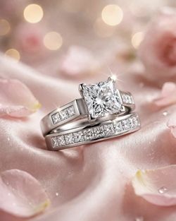 Beautiful Wedding Or Engagement Ring Set