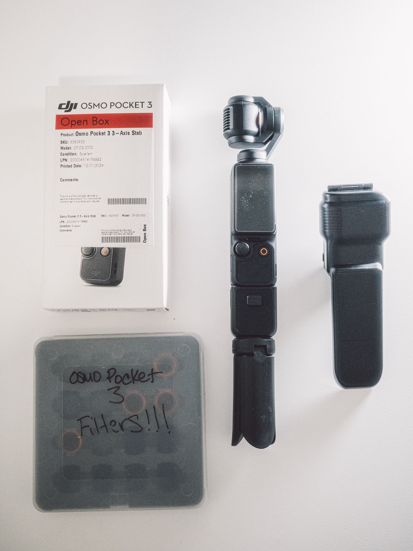 DJI Osmo Pocket 3 + Tripod + Filters -$700