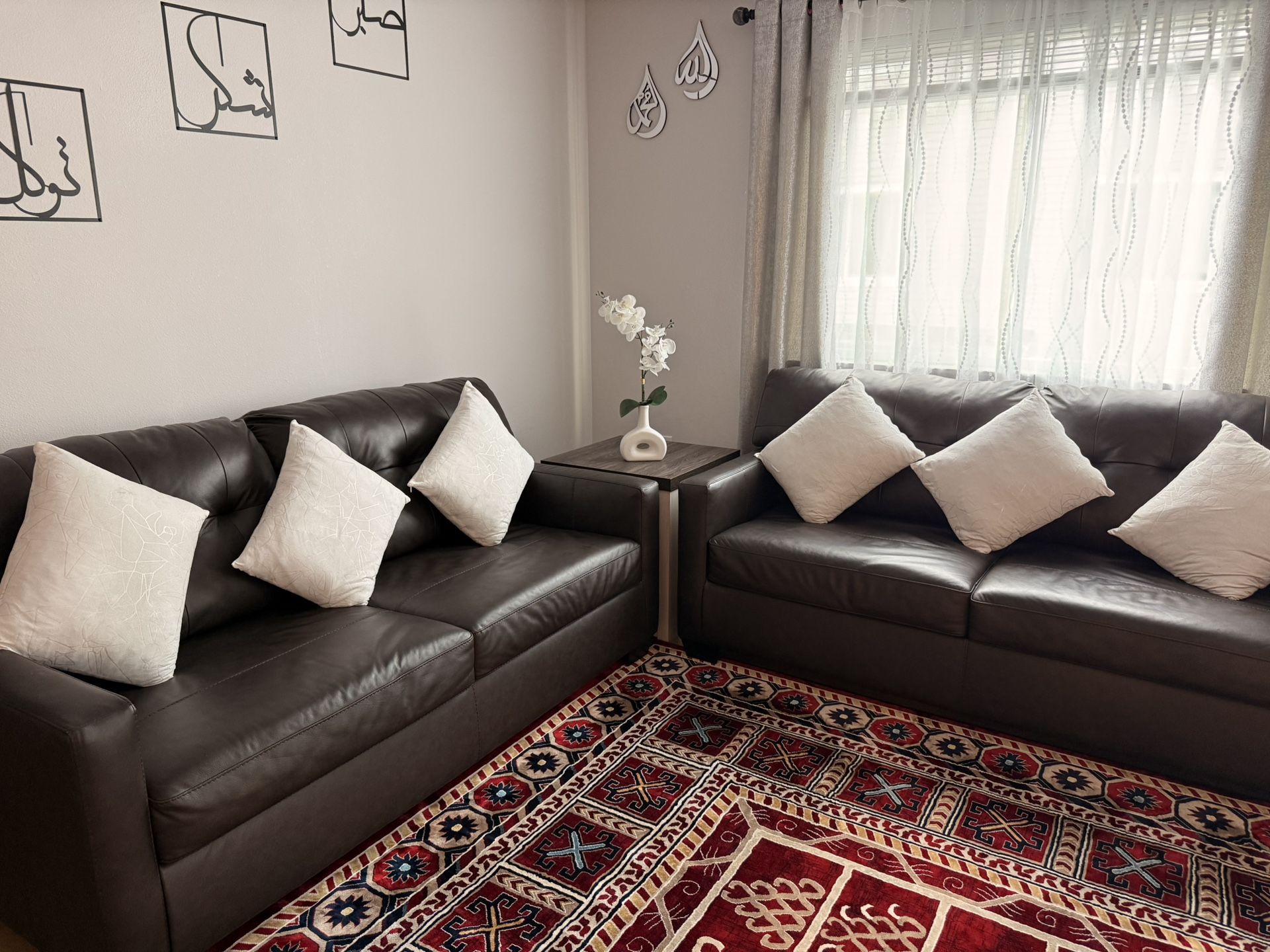100 %Leather Sofa (2 Piece 3 Seater)