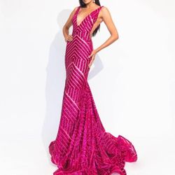 lavetir dress mermaid prom dress attractive v-neck sequins pageant dress