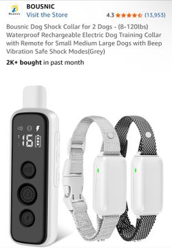 Bousnic Dog Shock Collars for 2 Dogs