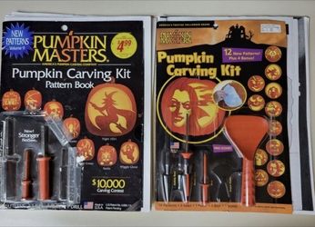 Halloween Pumpkin Carving Pattern Books And Tools 2 Books 